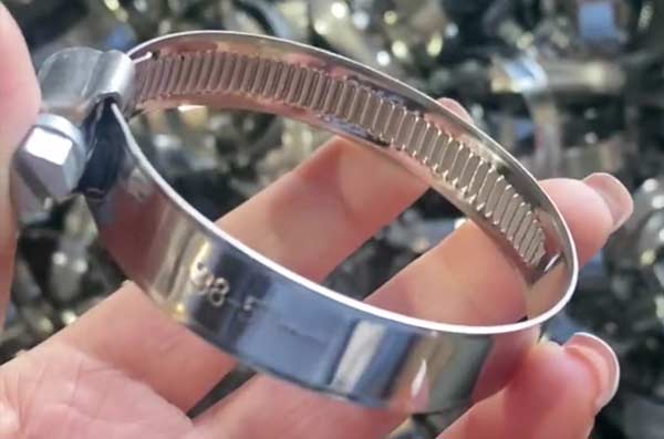 箍帶為12mm寬度的德式喉箍圖