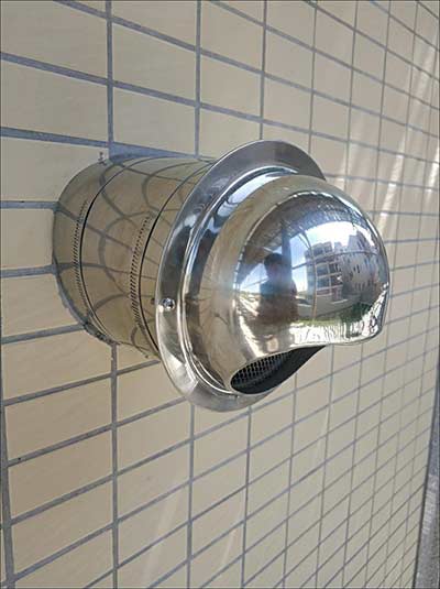 大規格不銹鋼喉箍用于抽油煙機排氣口案例圖